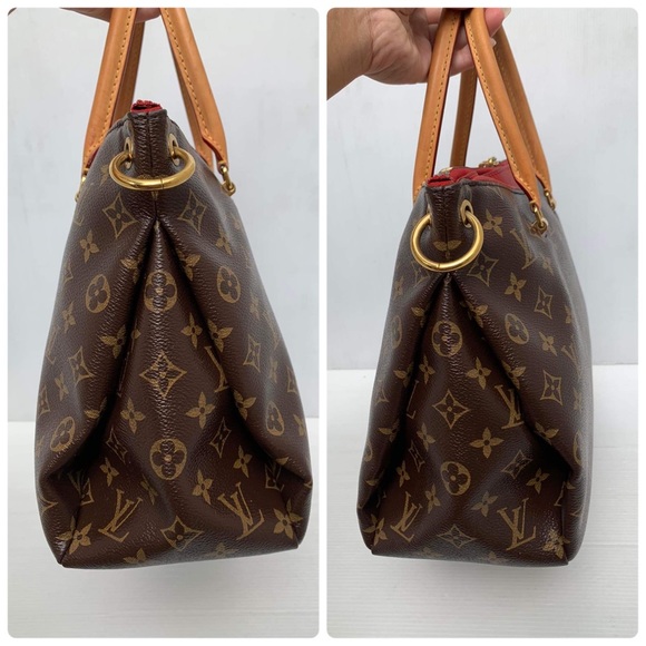 ❤️‍🔥PALLAS MM❤️‍🔥 LOUIS VUITTON Pallas Monogram Canvas Shoulder Bag Red - Picture 9 of 16